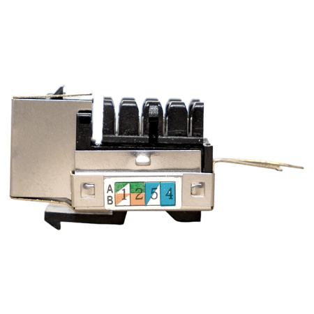 Модуль Keystone розеточный TERACOM PRO Cat,5E RJ-45 экранированный FTP 110 IDC 90 градусов EKF