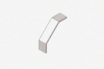 Крышка лотка замкового КЛСЗ 200х80-90 УТ1,5 для поворота трассы вниз на 90, оцинкованный лист S1,5