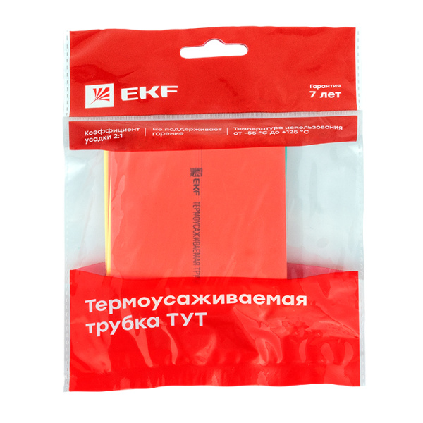 Термоусаживаемая трубка ТУТ нг 40/20 набор:7 цветов по 3шт, 100мм, PROxima EKF