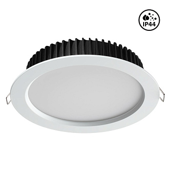 Встр.св-к (драйвер в комплект не входит) IP44 LED 3000K 20W DRUM белый NOVOTECH