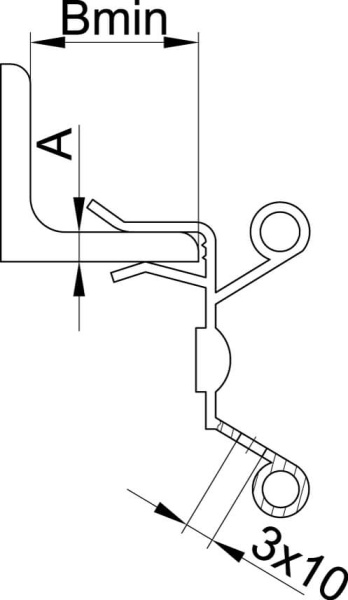 Крепеж для хомута к балке 15-20 мм гориз.монт. DKC