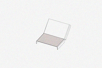 Крышка лотка КЛП 75х65-45 УТ1,5 для поворота трассы вверх на 45, оцинкованный лист S1,5