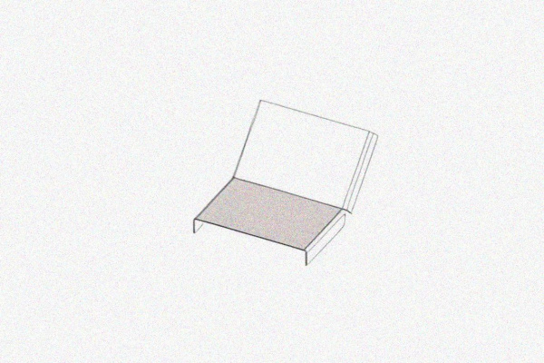 Крышка лотка КЛП 75х65-45 УТ1,5 для поворота трассы вверх на 45, оцинкованный лист S1,5