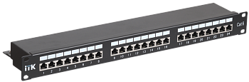 ITK 1U патч-панель кат.6 STP 24 порта (Dual) с кабельным органайзером