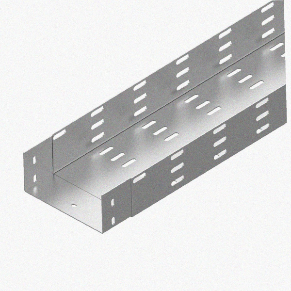 Лоток монтажный цельный перфорированный ЛМЦ300х80х3000 УХЛ1, горячее цинкование, S1,5