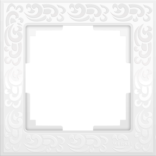 Flock Рамка горизонт/вертик 1 пост . белый IP20 Werkel