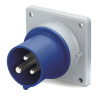 Вилка панельная IP44 16A 2P+E 230В DKC