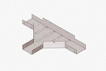 Лоток тройниковый замковый перфорированный ОТЗ 300х85 УТ1,5, горячее цинкование, S1,5