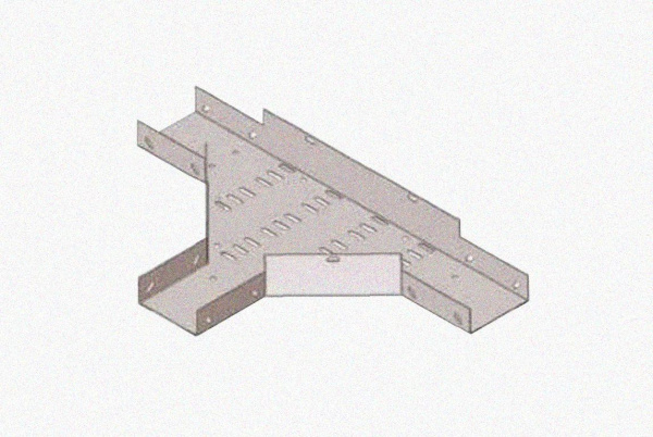 Лоток тройниковый замковый перфорированный ОТЗ 300х85 УТ1,5, горячее цинкование, S1,5