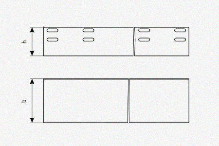 Лоток глухой ЛМГ 50х25х2000 У3, окрашенный, S1,0