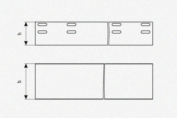 Лоток глухой ЛМГ 50х25х2000 У3, окрашенный, S1,0