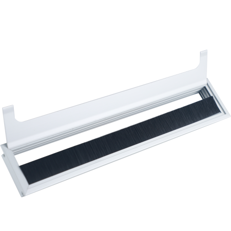 Donel Кабельный громмет (лючок) в стол, 400*80мм, цвет: серебро