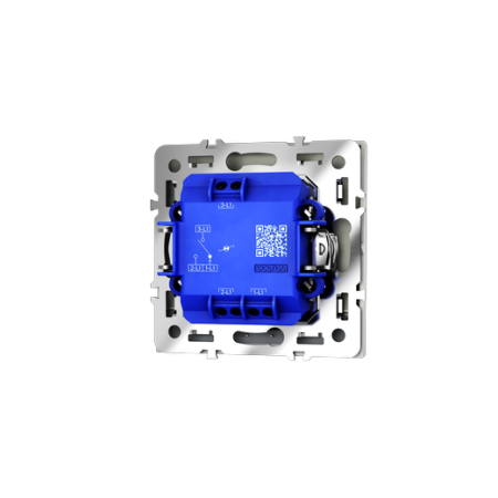 Проходной переключатель встраиваемый Voltum S70 одноклавишный с подсветкой 10А, (сталь)