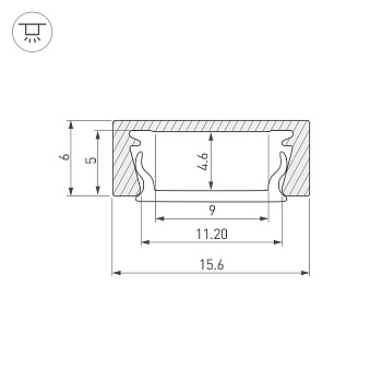 Профиль MIC-M-3000 (Алюминий) Arlight