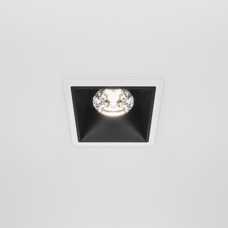 Встраиваемый светильник LED 15Вт Бело-черный IP20 Downlight DL043-01-15W4K-SQ-WB Technical Maytoni
