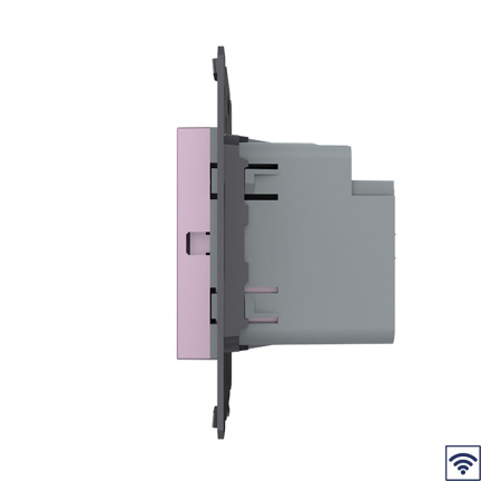 Одноклавишный сенсорный выключатель Module с радиоупр., цвет розовый (механизм) Livolo