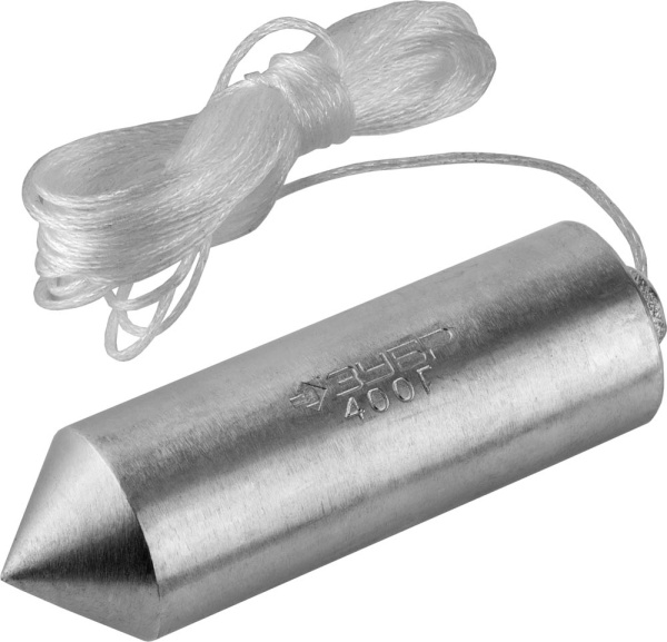 Отвес "Мастер" строительный со шнуром, в пластиковом контейнере, 500 г ЗУБР