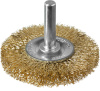 Профессионал. Щетка дисковая для дрели, витая латунированная стальная проволока 0,3мм, 50мм ЗУБР