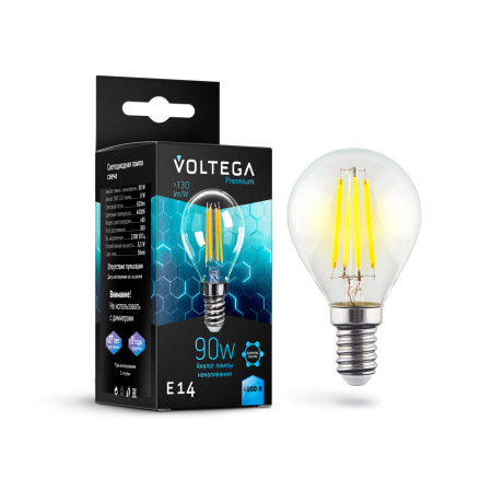 Лампа св/д E14 6,5Вт 4000K Прозрачный Globe E14 9W Graphene 7137 Voltega