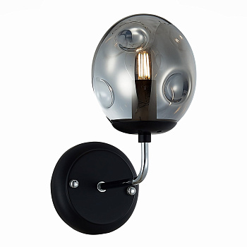 Светильник настенный Хром, Черный/Дымчатый E14 1*40Вт SLE106001-01 EVOLUCE