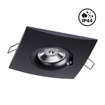 Св-к встр.влагозащ.IP44 GU10 50W 220V WATER черный B NOVOTECH