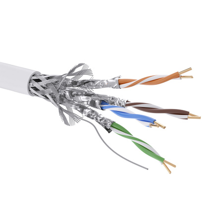 Кабель CAT 6, S/FTP, нг(А)-HF, бухта 305м, белый DKC