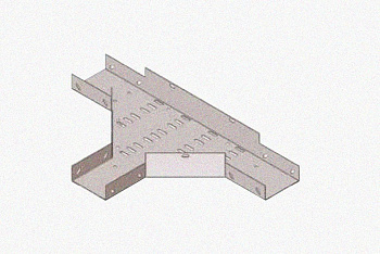 Лоток тройниковый замковый перфорированный ОТЗ 300х65 УХЛ1, горячее цинкование, S1,5