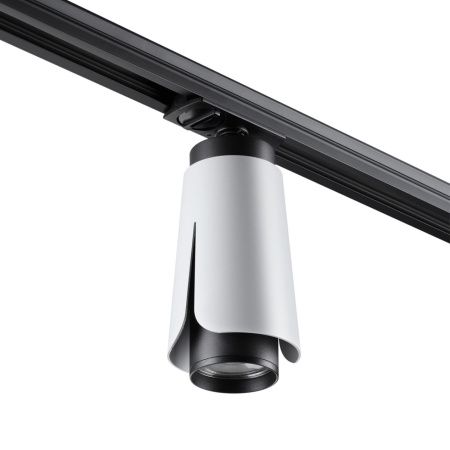 Св-к трековый однофазный IP20 GU10 9W 220V TULIP белый NOVOTECH