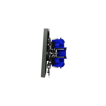 Выключатель встраиваемый Voltum S70 одноклавишный 10А, (титан)