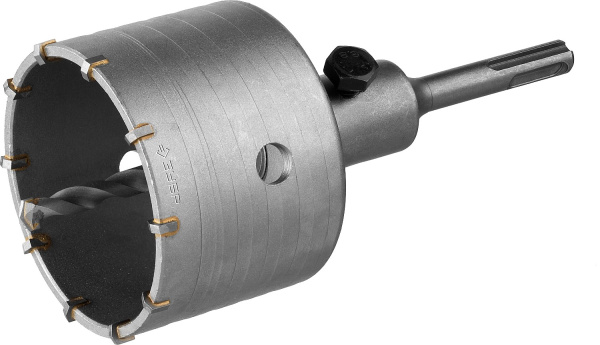 Коронка по бетону "Мастер" с державкой SDS-Plus, 80 мм ЗУБР