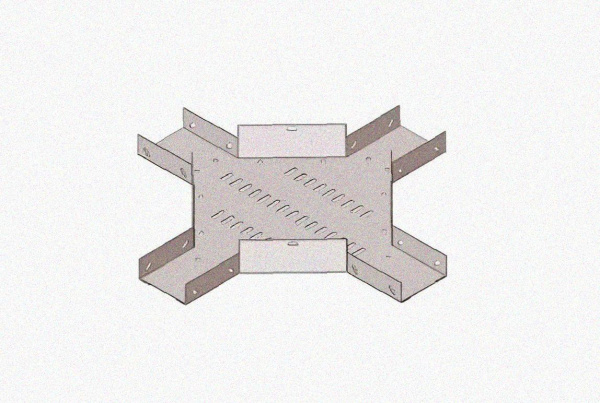 Лоток крестообразный замковый глухой КМЗГ 300х60 УХЛ1, горячее цинкование, S1,5