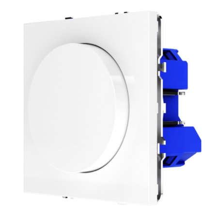 Светорегулятор встраиваемый Voltum S70 поворотно-нажимной 600 Вт, (белый глянцевый)