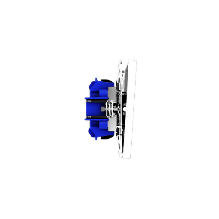 Проходной переключатель встраиваемый Voltum S70 одноклавишный с подсветкой 10А, (белый глянцевый)