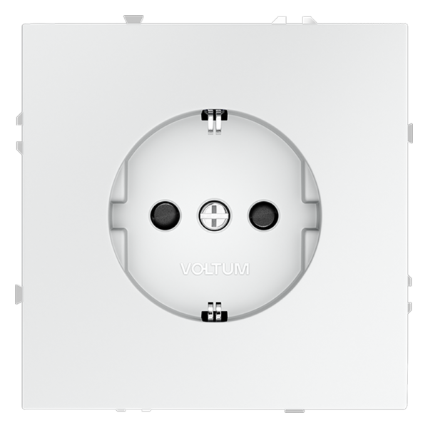 Розетка встраиваемая Voltum S70 с заземлением и защитными шторками, 16А, (белый матовый) Розетка встраиваемая Voltum S70 с заземлением и защитными шторками, 16А, (белый матовый)