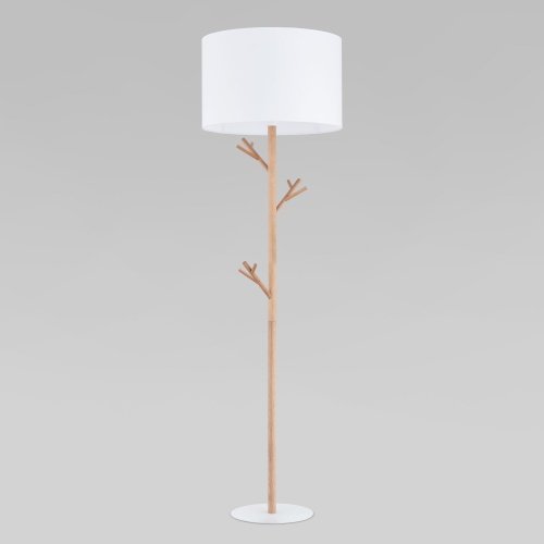Напольный светильник 1*E27 60Вт белый, светлое дерево IP20 Albero (5572 Albero White) TK Lighting