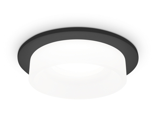 Встраиваемый точечный светильник с акрилом TN1312 SBK/FR черный песок/белый матовый GU5.3 D98*45 Ambrella Light