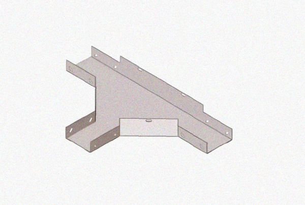 Лоток тройниковый замковый глухой ОТЗГ 300х80 УХЛ1, горячее цинкование, S1,5