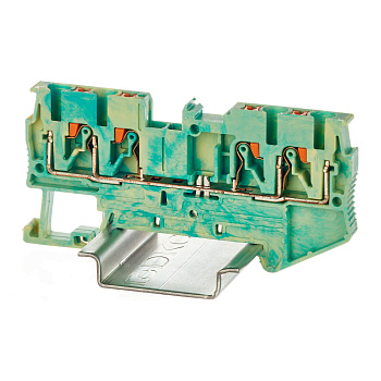 Клемма заземления, зажим push-in, 4 точки подключения, 2.5 кв.мм DKC