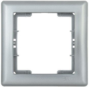 Рамка 1-местная РГ-1-БС BOLERO серебряный IEK