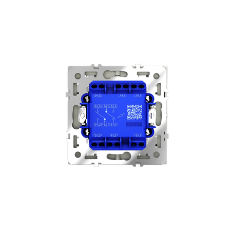 Проходной переключатель встраиваемый Voltum S70 двухклавишный 10А, (сталь)