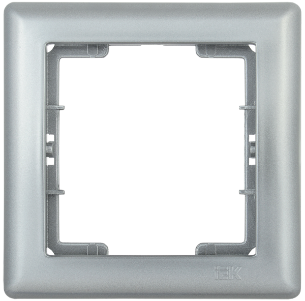 Рамка 1-местная РГ-1-БС BOLERO серебряный IEK