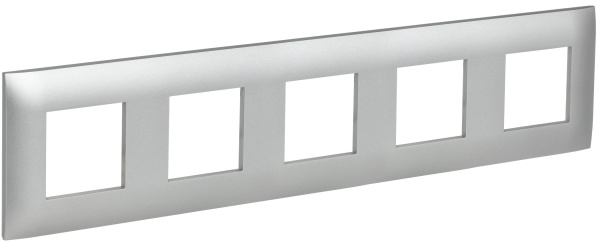 SKANDY Рамка 5-местная SK-F05S серебряный IEK