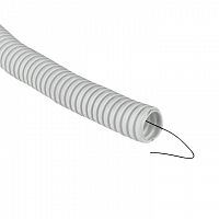 Труба гофр, ПВХ с протяжкой d16 мм (100 м) белая EKF-Plast