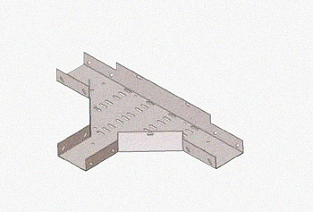 Лоток тройниковый замковый перфорированный ОТЗ 500х60 УТ1,5, горячее цинкование, S1,5