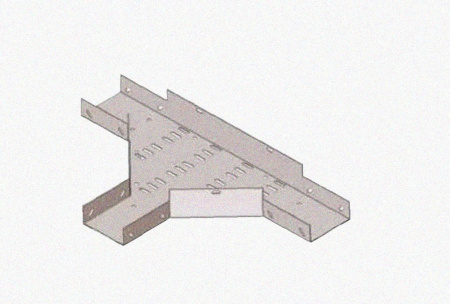Лоток тройниковый замковый перфорированный ОТЗ 500х60 УТ1,5, горячее цинкование, S1,5