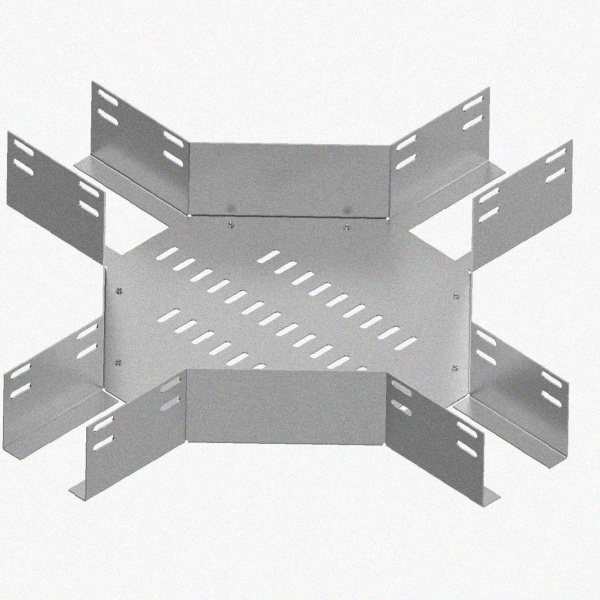 Лоток крестообразный глухой КМГ 300х100 УТ1,5, горячее цинкование S1,5