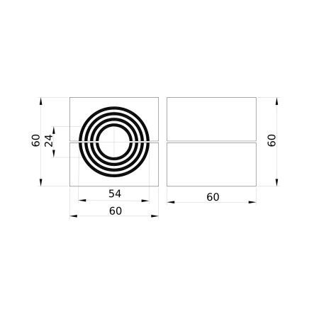 Модуль кабельный 60х60 мм, D = 24-54 мм DKC
