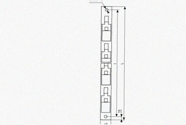 Стойка кронштейна рожкового криволинейного К1351.001-11 УТ1,5 горячее цинкование, 13 рожков, L1690, S3,0