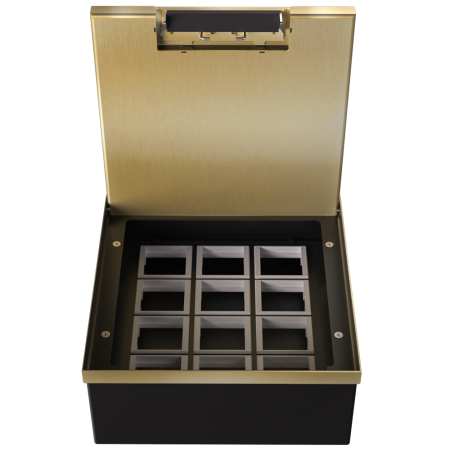 Donel Лючок в пол 24 мод. (12 мод. 45х45 мм.), латунь, в уровень с напольным покрытием