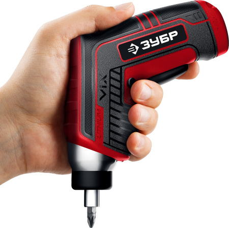 ViX отвертка аккумуляторная 3.6 В, в коробке с 10 битами и насадкой штопором ЗУБР